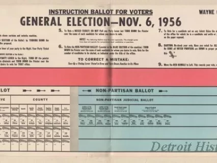 Ballot - Instruction Ballot for Voters,
General Election - Nov. 6, 1956
