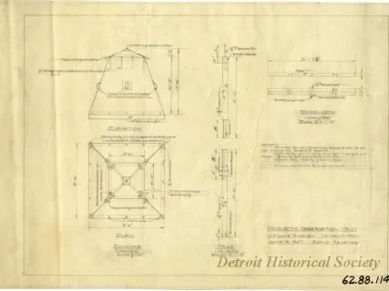 Drawing, Technical - Magnetic Observation Tent