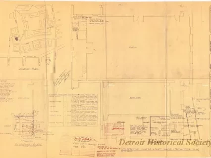 Blueprint - Interpretive Center, Historic Fort Wayne - 
New Toilet Room