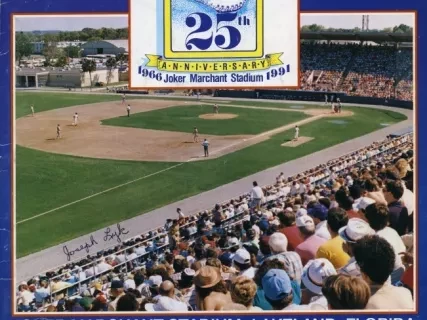 Scorecard - Tigers Official Scorecard 25th anniversary 1966-1991 Joker Marchant Stadium