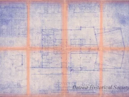 Blueprint - Basement Plan,
The Roostertail, Detroit, Wayne County, Michigan