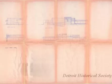 Blueprint - North, South, West, East Elevations