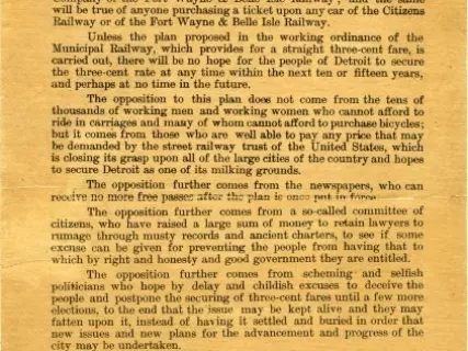 Handbill - 3c. Fare!