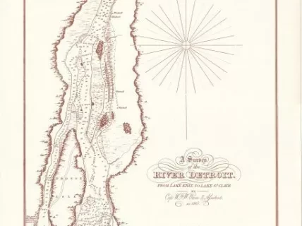 Chart, Navigational - A Survey of the River Detroit from Lake Erie to Lake St. Clair