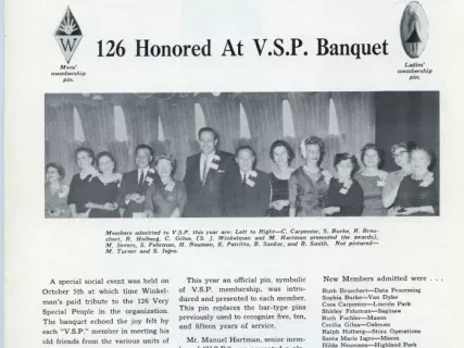 Newsletter - WE Winkelman Employees, vol. 10, no. 2
October, 1960