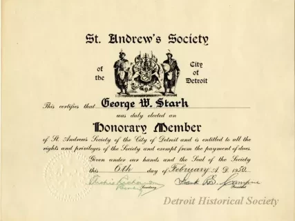 Certificate, Membership