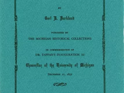 Booklet - President as Poet: A Note on the Life of Henry Philip Tappan, D.D.