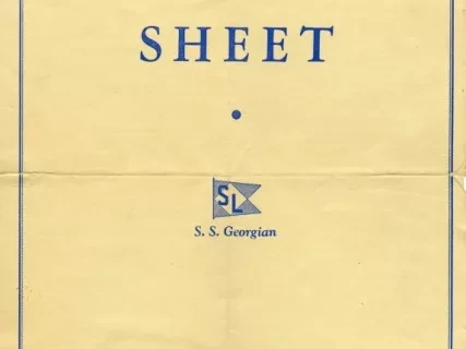 Music, Sheet - Song Sheet, S.S. Georgian
