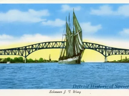 Postcard - Schooner J.T. Wing