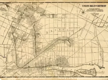 Map - Union Belt of Detroit