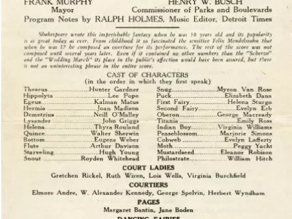 Program, Theater