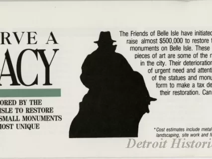 Pamphlet - Preserve a Legacy