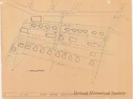 Blueprint - Site Plan - Fort Wayne Restoration Project