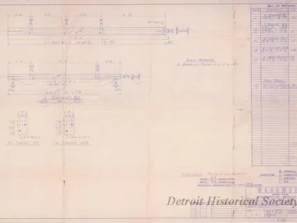 Blueprint - Floor Reinforcement, Fort Wayne, Detroit, Mich.