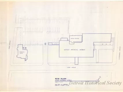 Blueprint - Site Plan - Detroit Historical Museum