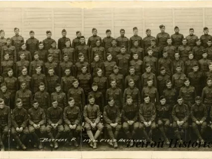 Print, Photographic - Battery F. 119th Field Artillery.