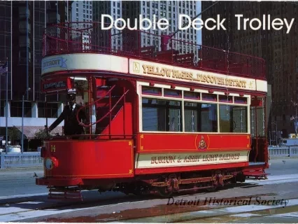 Postcard - Double Deck Trolley