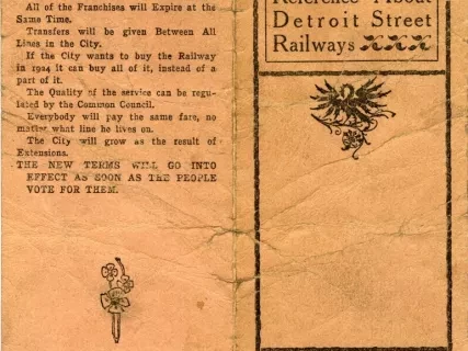 Pamphlet - Facts for Ready Reference About Detroit Street Railways