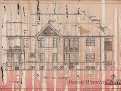 Drawing, Architectural - North Side Elevation