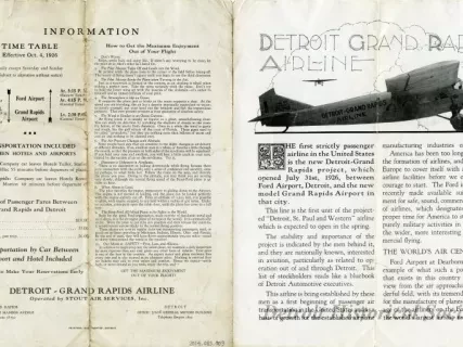 Brochure - Detroit Grand Rapids Airline