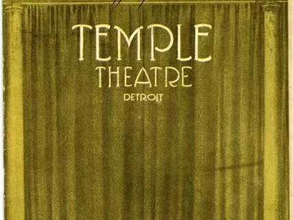Program, Theater - Temple Theatre, Detroit