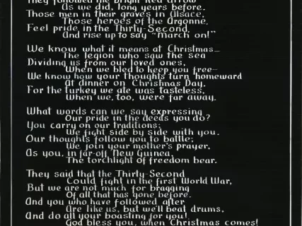 Poster - To the Thirty-Second, 1943
From the Thirty-Second, 1918