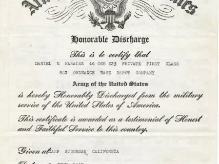 Certificate, Commemorative
