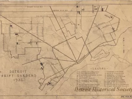 Blueprint - Detroit Thrift Gardens, 1932