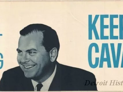 Poster, Political - Keep Detroit Moving, Keep Mayor Jerome P. Cavanagh