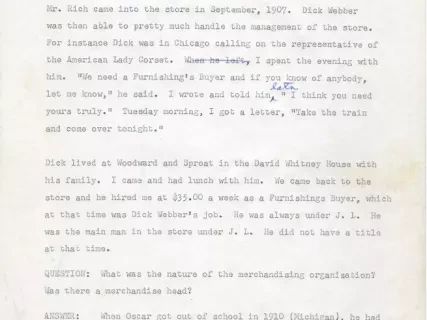 Transcript - Notes On Interview of Mr. Hampton Rich