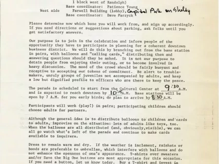 Memorandum - Logistics for November 22