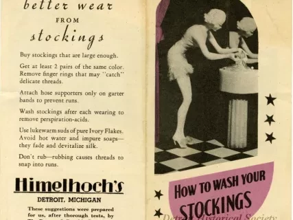 Pamphlet, Instruction - How To Wash Your Stockings