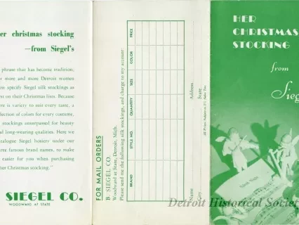 Pamphlet - Her Christmas Stocking from Siegel's