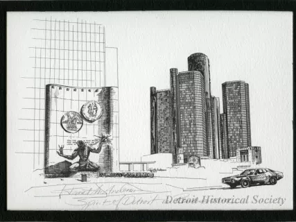 Print - Spirit of Detroit in Renaissance