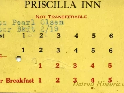 Ticket, Meal