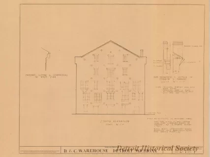 Blueprint - D. & C. Warehouse, Detroit, Michigan