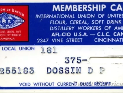Card, Union - Membership Card