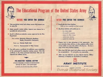 Poster - The Educational Program of the United States Army