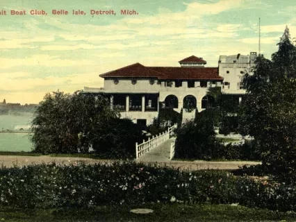 Postcard - Detroit Boat Club, Belle Isle, Detroit, Mich.