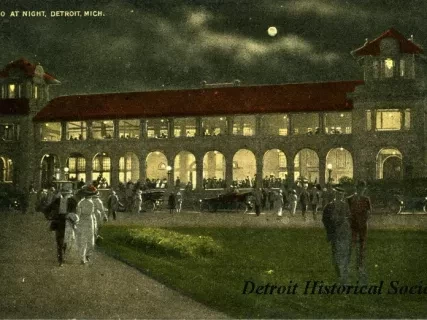 Postcard - Casino at Night, Detroit, Mich.