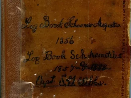 Log, Ship's - Log Book Schooner Augusta, 1856. 
Log Book Sch. Acontius, 1857-1858. 
Capt. S. G. Gibbs