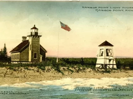 Postcard - Harbor Point Light House, Harbor Point, Mich.