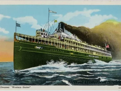 Postcard - Steamer "WESTERN STATES"