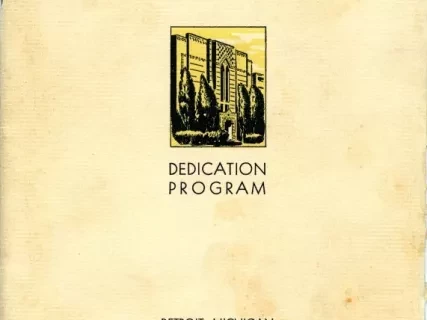 Program - Mackenzie High School Dedication Program