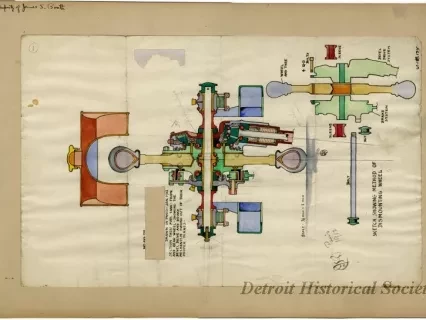 Drawing - Sketch Showing Method of Dismounting Wheel