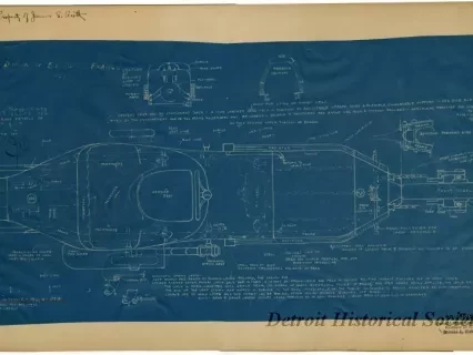Blueprint - Rough Sketch Showing Numerous Details of "Bi-Autogo"
Design Patented 1911
