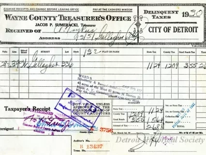 Bill, Tax - Wayne County Treasurer's Office