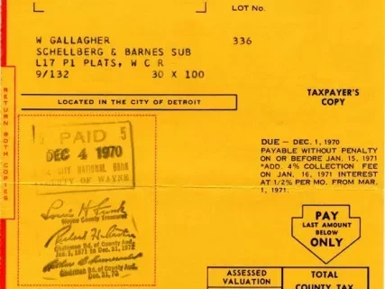 Bill, Tax - County of Wayne