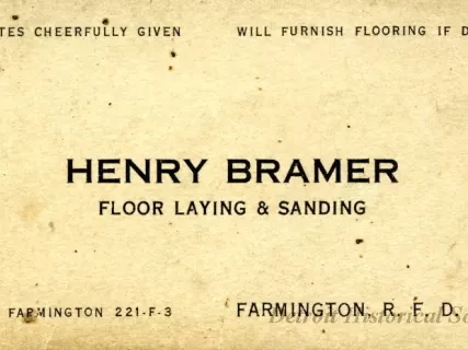 Card, Business - Henry Bramer
Floor Laying & Sanding