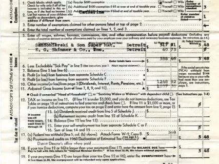 Return, Tax - U. S. Individual Income Tax Return